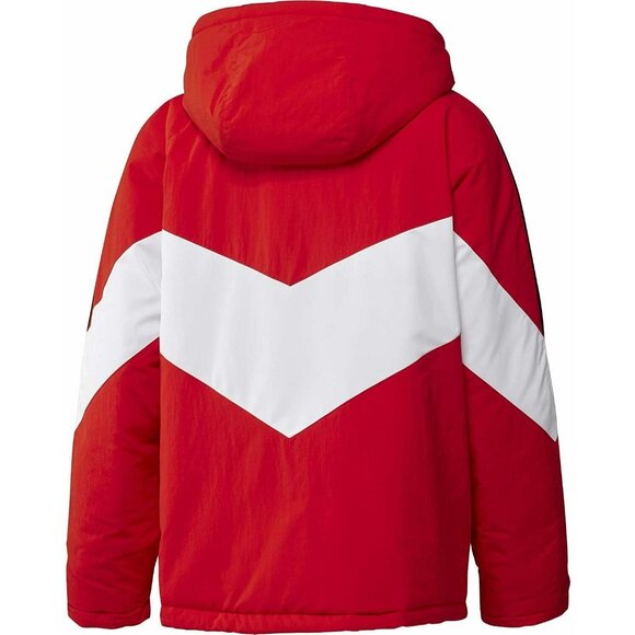 Adidas Jacket Womens Size XS Iconic Winter Red White Black Small Oversized Loose - Picture 2 of 2